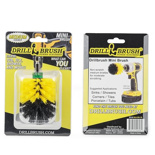 Bath Mat Cleaner - Bathroom Brush - Bathtub Scrub Brush - Sink Cleaner - color: Yellow