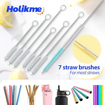 Holikme Bottle Brush Tube Cleaning Lab Set with Long Handle,Pink - color: Pink