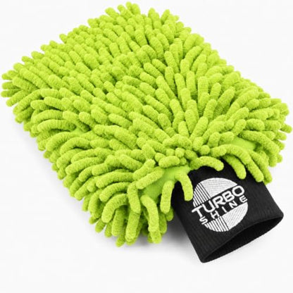 Microfiber Car Wash Mitt, Chenille Noodle Glove for Cars, Trucks, RVs, and Boats, Scratch-Free, Machine Washable, Reusable (1, Lime Green) - color: Lime Green