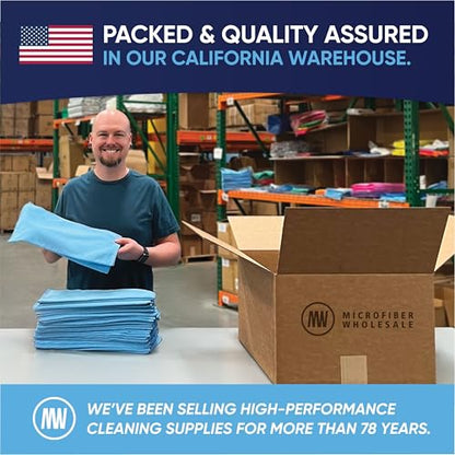 Microfiber Wholesale Bulk 12” X 12” All Purpose Towels Case Quantity (400 Count) | No Fraying | High Density Microfiber | Zero Chemical Cleaner | Long-Lasting (White) - color: White, size: 400 Count (Pack of 1)
