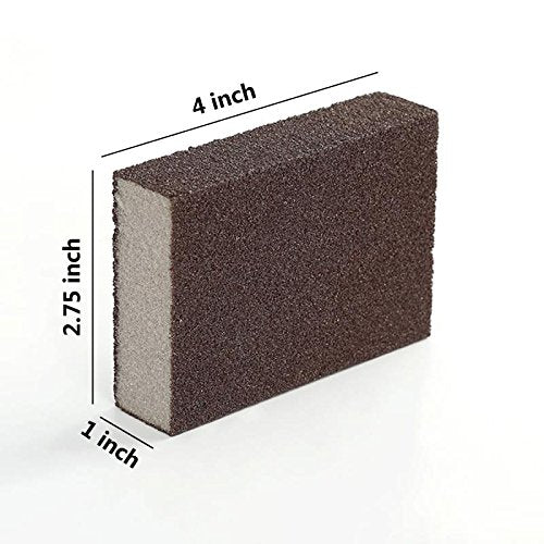 6 Pcs Heavy Duty Scrub Sponge， Magic Emery Sponge Brush,Nano Emery Sponge&Cleaning Sponge，Cleaning Brushes for Household use，Dark Brown