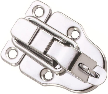 Metal Duckbilled Box Hasp Lock Toggle Latch Catch for Wooden Case Boxes Toolbox Silver 10Pcs