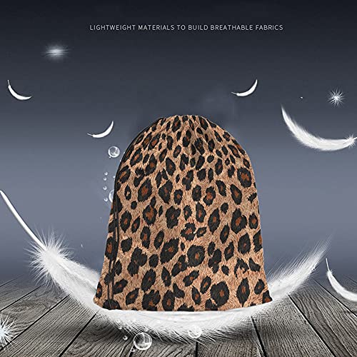 Leopard Skin Drawstring Bags Backpack Bag Animal Print Beautiful Brown Texture Wild Cheetah Fur Big Cat Sport Gym Sack Drawstring Bag String Bag Yoga Bag for Men Women - color: Multi-a150