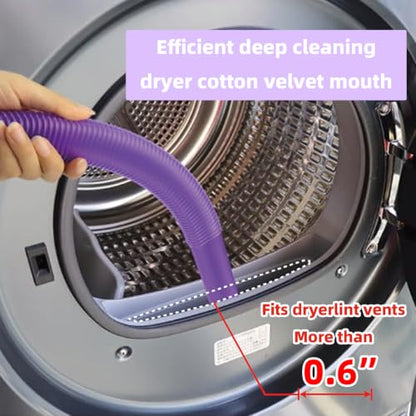 Flexible Dryer Vent Lint Vacuum Attachment Hose for Dyson V15 V12 V11 V10 V8 V7 Gen5, Compatible Crevice Nozzle Lint Removal Tool, Dryer Cleaner Kit for Cordless Vacuum Cleaners﻿