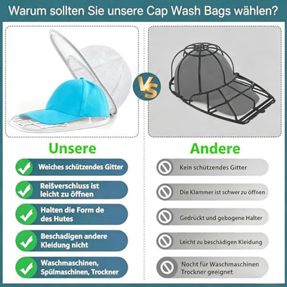 Eiito Hat Washer Cage for Washing Machine,2PCS Hat Cleaner for baseball cap - color: White 2pack