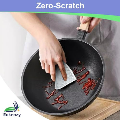 Non Scratch Wire Dishcloth, Multipurpose Wire Dishwashing Rag for Wet and Dry, Steel Cloth for Washing Dishes, Rust Removal Cleaning Cloth Kitchen, No Odor, Double Layer, 20 Pack - size: 20 Pack