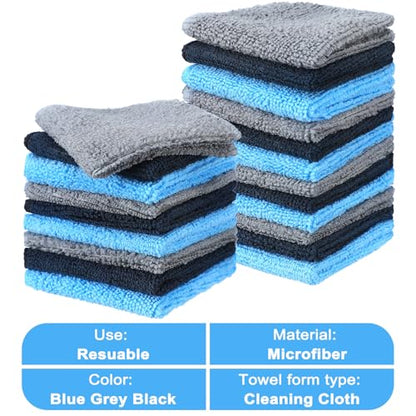 Tanlade 30 Pcs Dry Erase Cloth,6 X 6 Inch,Blue/Gray/Black - color: Blue/Gray/Black, size: 6 x 6 Inch
