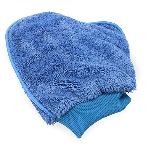 Arkwright Microfiber Cleaning Dusting Mitts - (Pack of 6) Smart Choice Quick Dry Dust Mitt Glove, Duster for Home Furniture, Car and Household Polishing, Blue