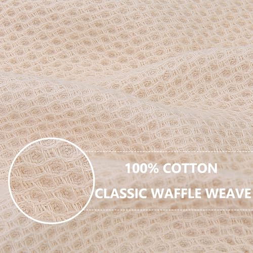 Homaxy 100% Cotton Waffle Weave Kitchen Dish Cloths 6-Pack, Beige - color: Beige, size: 12 X 12 - 6 Pack