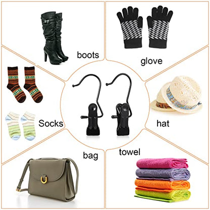 Hotop 20 Pieces Boot Hanger Clips Heavy Duty Closet Space Saving, Gold - color: Gold