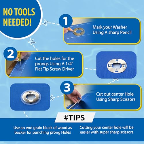 EZ-Xtend Marine Twist Fastener Turn Button Eyelet (Long Prong - 5 PK) - style: Long Prong - 5 PK