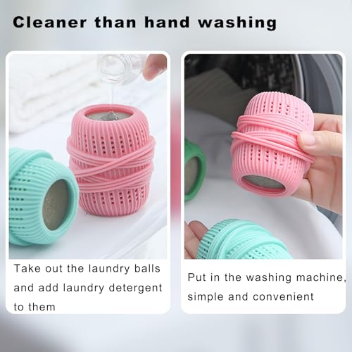 Washing Machine Laundry Ball Reusable Fabric Softener Dispense Ball for Washing Sponge Cleaning Tool Household Substitute (Blue) - color: Blue
