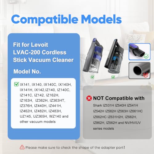 7Pcs Vacuum Attachments Set Compatible with Shark IX & IZ Series - color: Set-7pcs