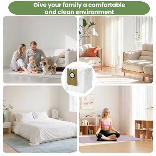 Robot Vacuum Dust Bags, Compatible with Laresar L6 Pro/L6 Nex, Honiture Q6 Pro, AIRROBO T10+, Neabot NOMO N2, iHome AutoVac Nova S1 Pro (8 Pack,)