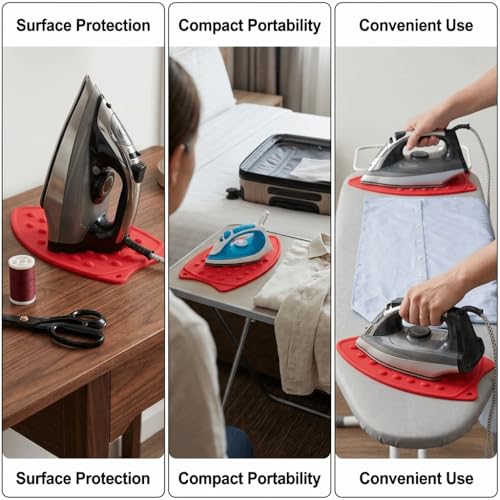 10.6x5.5 Inch Silicone Ironing Mat for Hot Iron Reusable Foldable Heat Resistancs Non-Slip Pad Food Grade Silicone Rest Pad for Table Protection