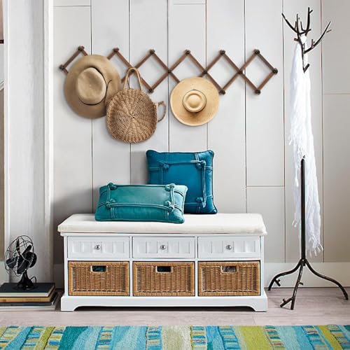 WGFKVAS Expandable Coat Rack, Accordion Wall Hangers with 19 Hooks - style: 1 Pack (19 hooks)