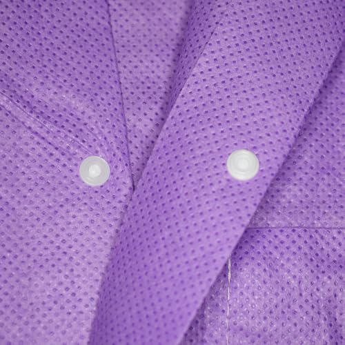 SunLite Ultra 3800 Series Premium Disposable Lab Jackets, Pockets, Knit Collar & Cuffs, Hip Length, 10 Pack - color: Purple, size: X-Large