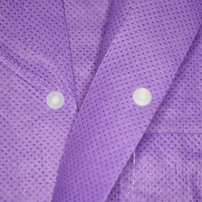 SunLite Ultra 3800 Series Premium Disposable Lab Jackets, Pockets, Knit Collar & Cuffs, Hip Length, 10 Pack - color: Purple, size: Small