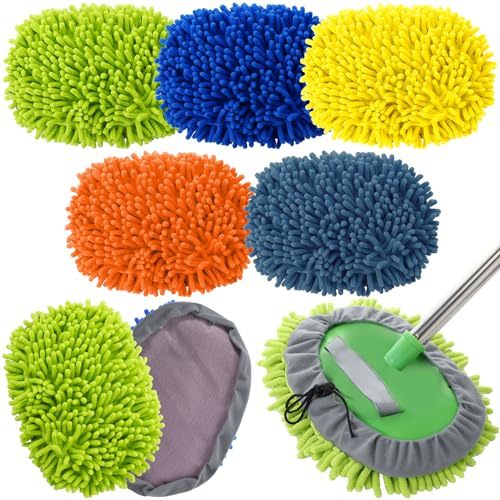Layhit 5 Pcs Car Wash Mitt Set, Brush Not Included, Multicolor - color: Multicolor