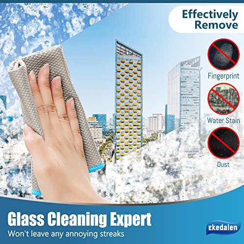 Ekedalen Microfiber Cleaning Cloth Lint Free Glass Polish, Light Grey - color: Light Grey