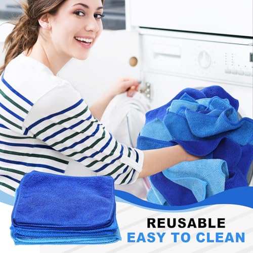 Tanlade 30 Pcs Dry Erase Cloth,6 X 6 Inch,Blue/Light Blue/Dark Blue - color: Blue/Light Blue/Dark Blue, size: 6 x 6 Inch