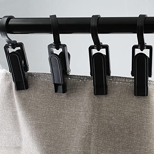 Jiozermi 20 PCS Laundry Hooks Clip, White & Black Plastic - color: White & Black, size: 20