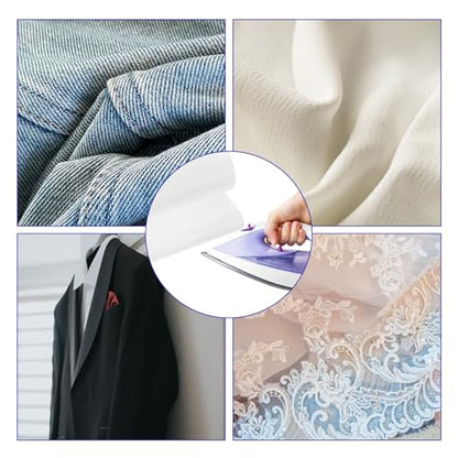 2 Pcs Pressing Cloth for Ironing, Silk Organza Mesh Cloth, Ironing Cloth, Fabric Press Clothing Sewing and Ironing Fabric Protector Press Tool, 12 x 16 Inch