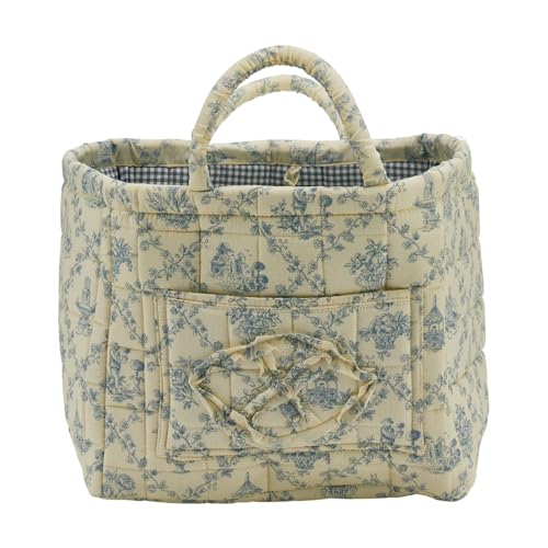 Boho Fabric Storage Basket, Large Capacity Laundry Basket, 12.2'' x 10.23'' x 10.23'' Collapsible Laundry Hamper with Easy Carry Handles (B Multi-Color 2, L) - color: B Multi-Color 2