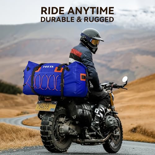 HEETA Waterproof Duffel Bag Travel Motorcycle Dry Bag Backpack 60L/80L/110L - color: Navy Blue, size: 80L