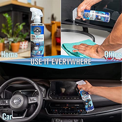 Chemical Guys, Total Interior Cleaner & Protectant with 3 Microfiber Towels - size: 16 Fl Oz + 3 Towels, style: Fresh + Towels