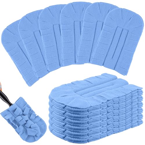 12 Pcs Reusable Duster Refills Washable Pads, Blue - color: Blue