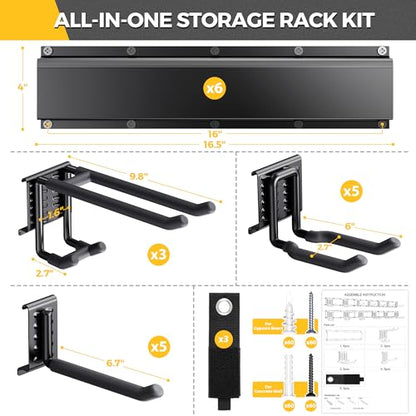 LBT 99" Garage Tool Organizer Wall Mount - 1000lbs Garden Tool Organizer - size: 99inch