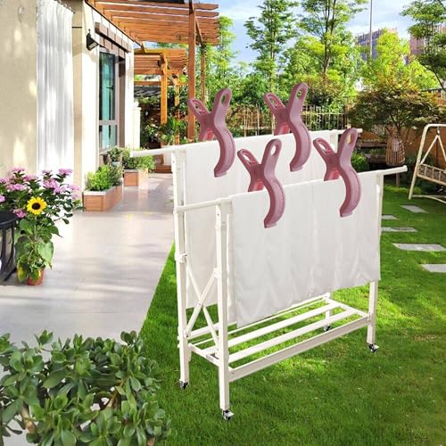 Plastic Clothes Pins Spring Clips Heavy Duty Laundry Clothespins Beach Towel Clips Clothes Pins Air-Drying Clothing Pin ，Set of 8 (Pink) - color: Pink