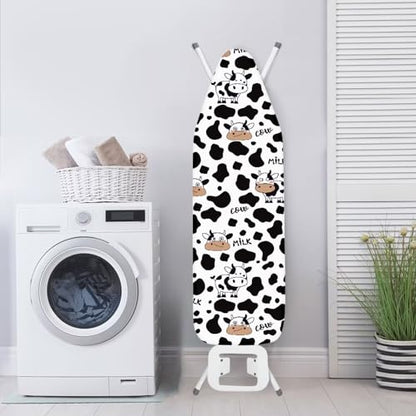 Flashideas Cow Print Ironing Board Cover and Pad- 52" x 13" Iron Board Cover Fits Standard Size, Iron Board Cover Accessories - color: Cow Print 1