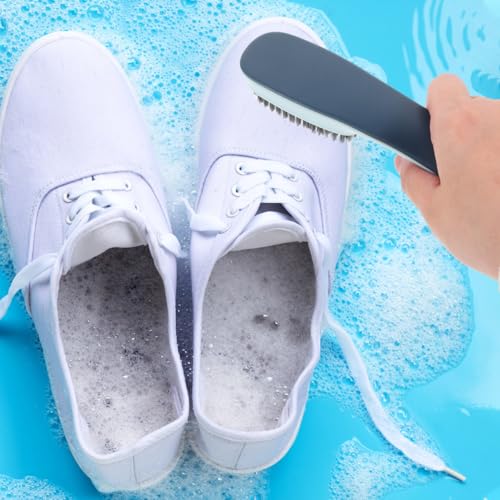 ABOOFAN Laundry Scrub Brush Soft Bristle Shoes Cleaning Brush for Stains Shoe Bottom Cleaner and Clothes Washing Ergonomic Hand Grip Pbt Cleaning Tool for Home Use
