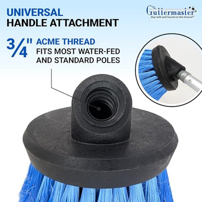 Guttermaster Blue Round Flow Through Brush, Medium Soft, Round 4.5 Inch