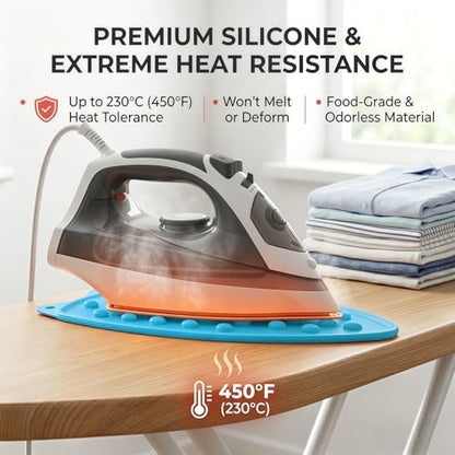Silicone Iron Rest Pad, Blue - color: Blue
