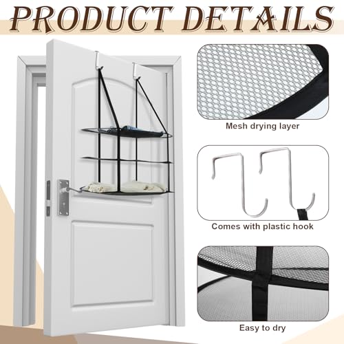 2 Pcs 3 Tier Sweater Drying Rack Flat, Black, 30 x 23.7 x 35.4 Inch - color: Black, size: 30 x 23.7 x 35.4 Inch