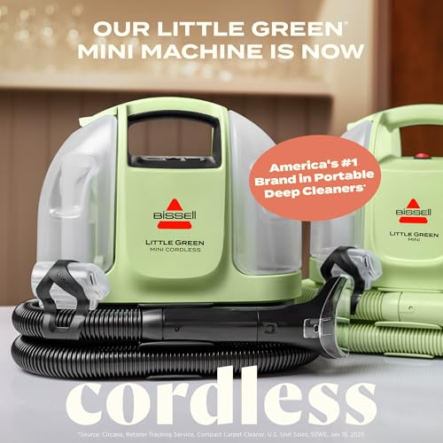 BISSELL Little Green Mini Cordless Portable Carpet Cleaner, 4015 - style: Little Green Mini Cordless