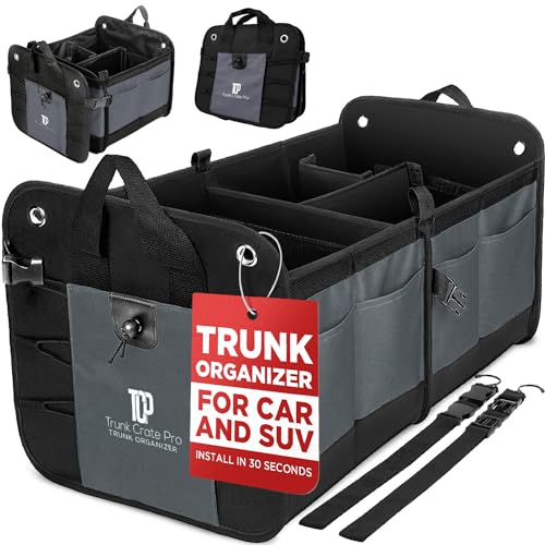 Car Cargo Organizer for SUV, Truck & Auto Storage, Gift, Grey, Large - color: Gray, size: Large