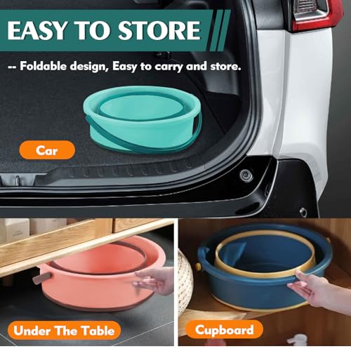 Collapsible Bucket 3PCS 1.3 Gallon/5L Small Foldable Cleaning Buckets - color: Small 3pcs