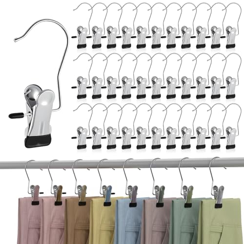200 Pcs Laundry Hooks Hanging Clips Clothes Pins Closet Hanger Organizer Clamps Socks Towel Clips Heavy Duty Clothespins Bulk Hanger Clip for Closet Travel Pants Socks Handbags