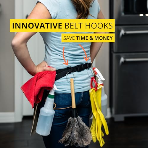 3-Pocket Waterproof Professional Cleaning Apron. Made for Pro Cleaners. Like a Cleaning Caddy Around Your Waist - color: Royal Blue, size: One Size