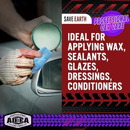 AIDEA Microfiber Applicator Pad-104PK, Car Wash Sponge, Blue - color: Light Blue, size: 104 PK
