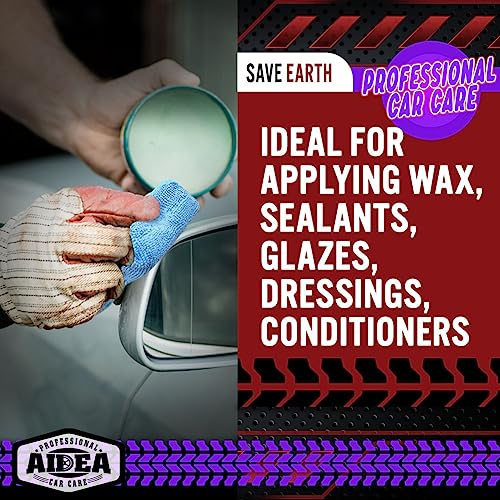AIDEA Microfiber Applicator Pad-72PK, Car Wash Sponge, Blue - color: Light Blue, size: 72 PK