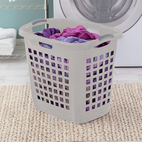 Sterilite Ultra Easy Carry Hamper, Laundry Basket Organizer, 4-Pack - color: Gray Pumice