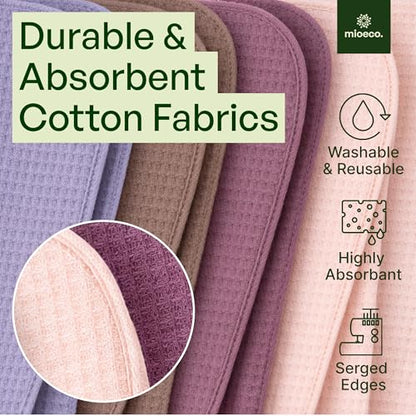 mioeco 24 Pack Reusable Kitchen Paper Towels, Organic Multicolor Cloths - size: 24 Pack Blush Harmony