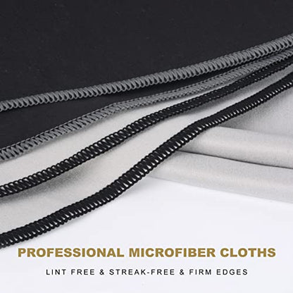 SINLAND Microfiber Glass Polishing Cloths Cleaning Rag 20x25In 4Pack - color: Black+light Grey, size: 20Inchx25Inch 4Pcs