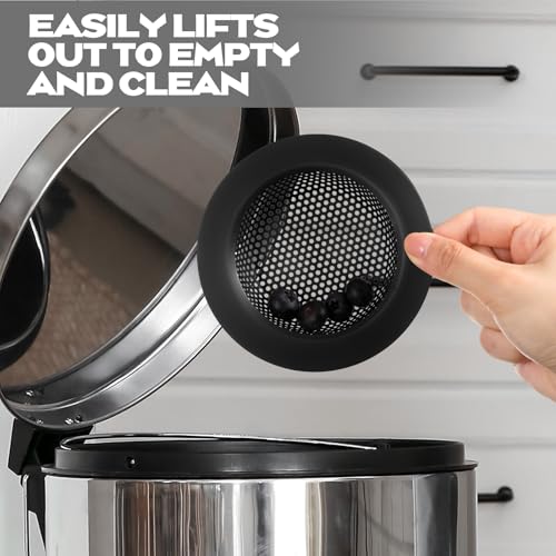 Retisee 2 Pcs Kitchen Sink Drain Strainer 4.4 Inch,Matte Black - color: Matte Black