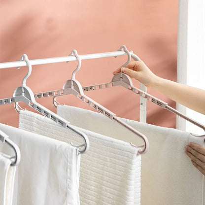 Foshine 4 Pack Extra Large Hangers Enlarge Adjustable Shoulder 16.5"-26" - color: Light Pink